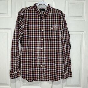 🩷 Banana Republic Standard Fit Plaid Button Down Shirt - Medium